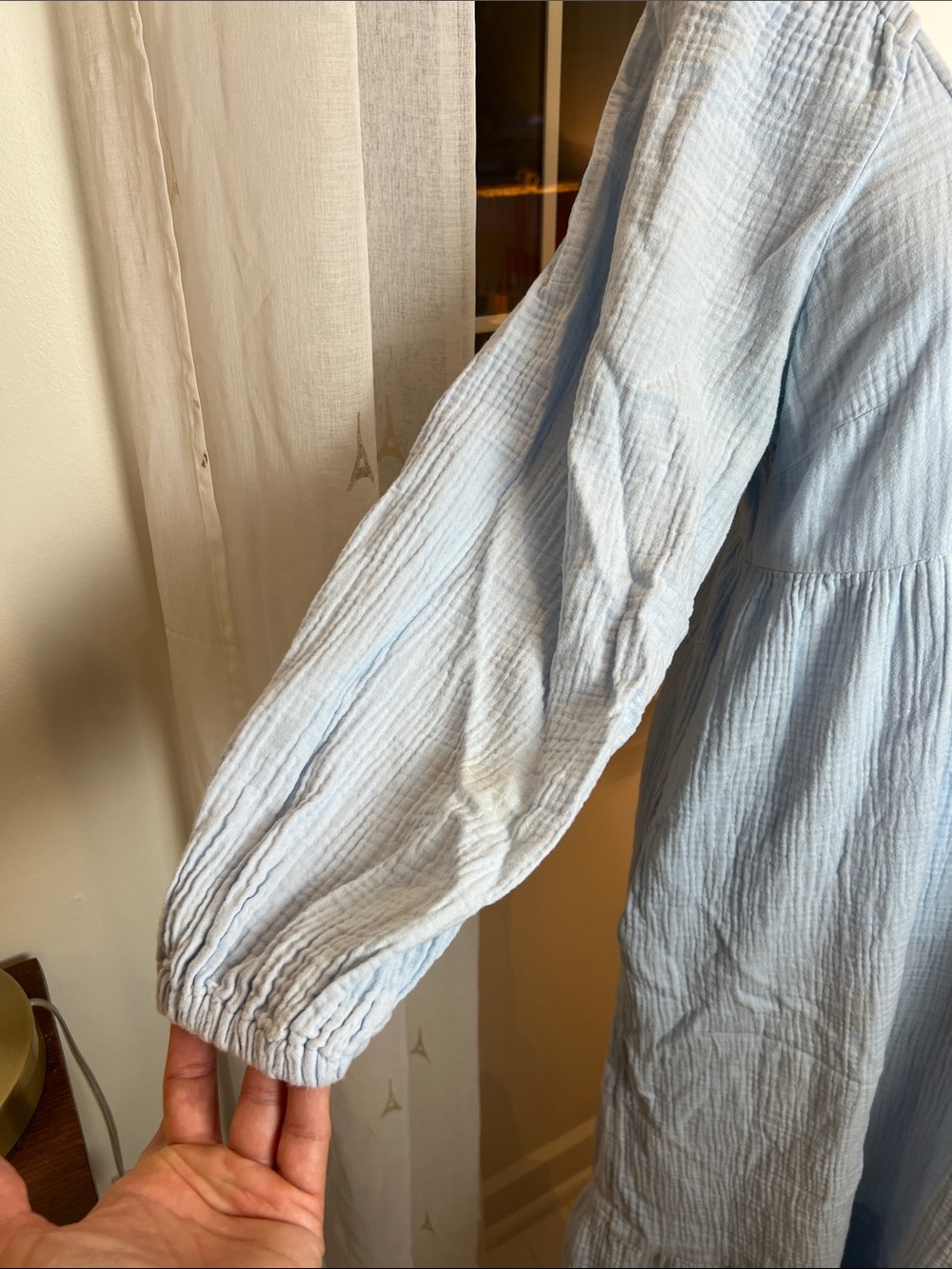 Universal Thread Light Blue Cotton Gauze Maxi Dress size large. - Picture 3 of 10